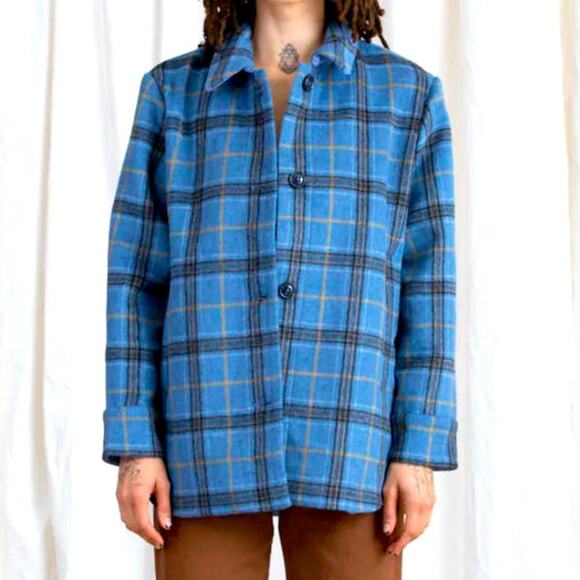 ALI GOLDEN $330 Blue Plaid Jacket - Picture 15 of 16